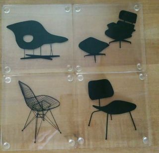 Moma Museum Of Modern Art Eames Office Chair Coasters Set Of 4 In Package