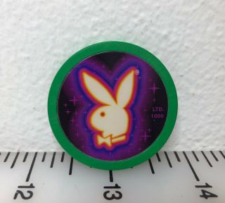 Rare Palms Green Playboy Bunny,  LTD.  1000,  Oct.  4th,  2001,  Las Vegas Casino Chip 2