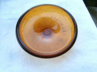 Amber Glass Globe Fruit Jar Lid Pat 1886 Lt Amber, 3