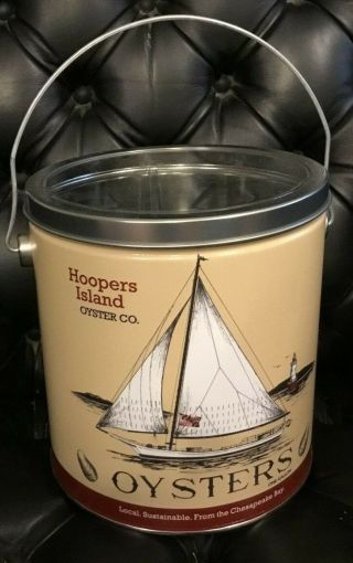 Hoopers Island Oyster Co.  1 Gallon Oyster Can 2 Skipjack Nathan Heritage Series