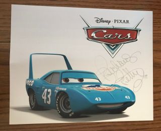 Richard Petty Nascar Signed 8x10 Photo Autographed Cars The Movie Smeared