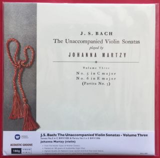 JOHANNA MARTZY - J.  S.  Bach - The Unaccompanied Violin Sonatas 1,  2 & 3 180G 33CX 6