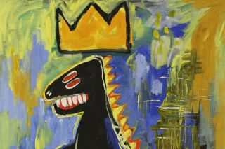 Rare Jean - Michel Basquiat Signed Gouache Untitled Painting 2