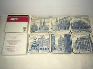 Vintage Pimpernel Acrylic Set Of Six Traditional Coasters - Bremen