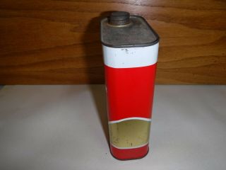 Vintage Texaco Canada Charcoal Lighter Fluid 32oz Oil Tin Can (Empty) 2