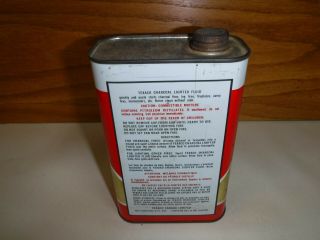 Vintage Texaco Canada Charcoal Lighter Fluid 32oz Oil Tin Can (Empty) 3