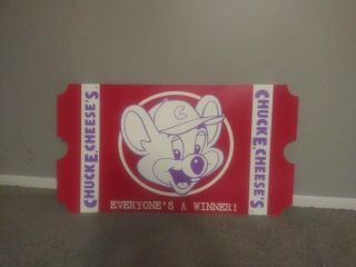 Chuck E.  Cheese Phase 4 Ticket Sign