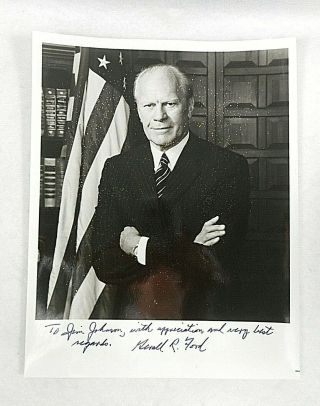 Official Wh Photograph Pres.  Gerald R Ford Autographed To His S S Agent,  Ca 1976