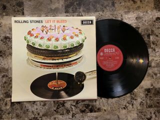 The Rolling Stones Let It Bleed Psych Uk Decca Ffrr Ear Mono Vinyl Lp Ex,  Nm