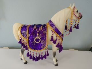 Breyer Proud Arabian Stallion,  Peter Stone Arabian Costume Purple & Gold 2 2