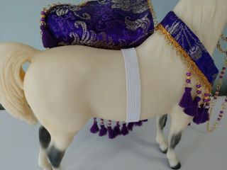 Breyer Proud Arabian Stallion,  Peter Stone Arabian Costume Purple & Gold 2 7