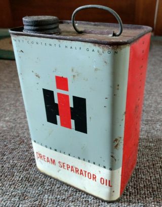Rare 1950s? International Harvester Oil Can.  Rare 1/2 Gallon Size