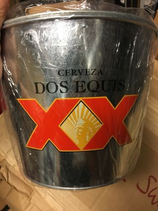 Dos Equis Beer Ice Bucket - Beer Holder Tin Bucket