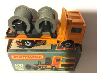 Matchbox 26 1981 Cable Truck Made In England Rare.