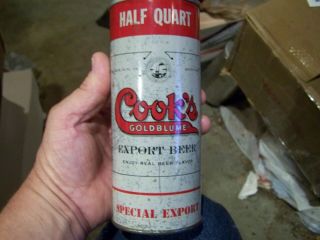 Cooks Goldblume Special Export 16oz pull top can evansville indiana RARE 3