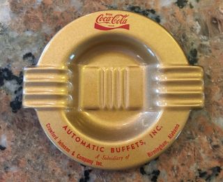 1965 - 70 Coca - Cola Ashtray 4.  25 Inch Birmingham,  Al Nos