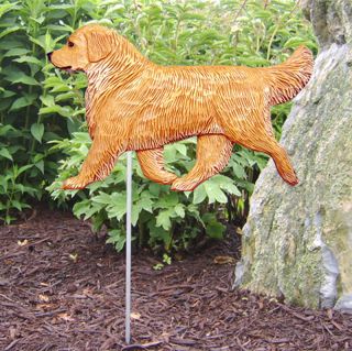 Golden Retriever Outdoor Garden Dog Sign Hand Painted Figure Light
