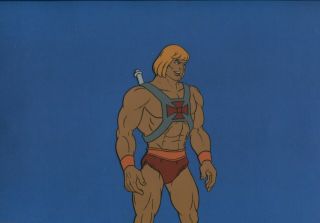 He - Man Cartoon Cel Heman She - Ra Masters Of The Universe Animation Art Motu Pop B
