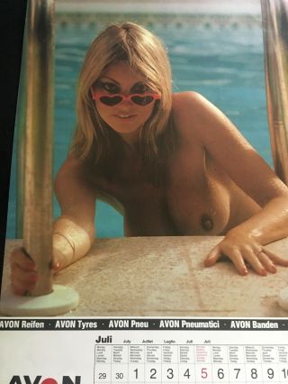 Vintage Advertising CALENDAR 1981 NUDE Pin Up Girl FULL 12 Month AVON Tire 5