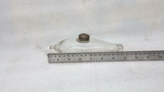 Antique Old Baby Milk Feeding Bottle Glass Made Tin Cap Lid Collectible Rare 2