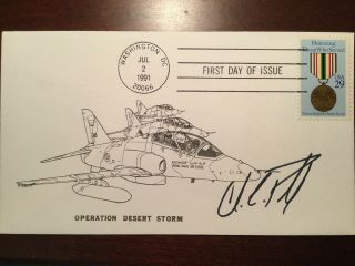 General Colin Powell Signed Operation Desert Storm Fdc.  Us Secretary Of State