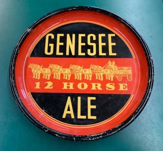 1930s Genesee 12 Horses Ale Beer Tray