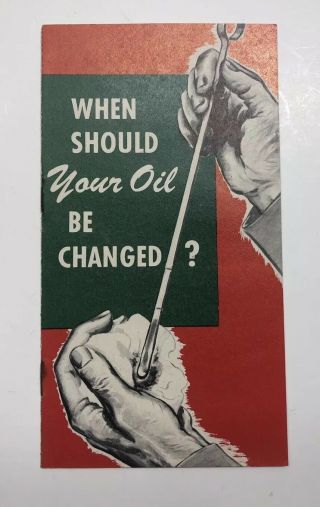 Vintage Wolfs Head Oil Brochure Oil Change Information Ships In Usa