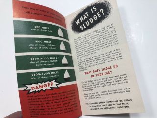 Vintage Wolfs Head Oil Brochure Oil Change Information SHIPS IN USA 2