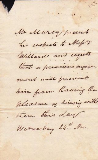 William L.  Marcy (d.  1857) Signed Letter Als Secretary Of State Franklin Pierce
