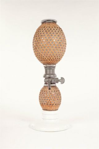 Vintage C1910 Wicker Covered Double Gourd Soda Syphon/siphon
