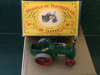 Vintage Matchbox Models Of Yesteryear Series 1 Allchin Traction Engine W/box