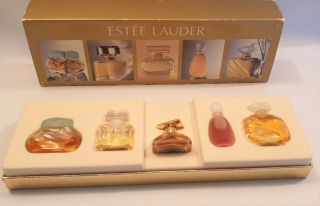 Vintage Boxed Set Of Estee Lauder Miniature Parfum Perfume Collectibles