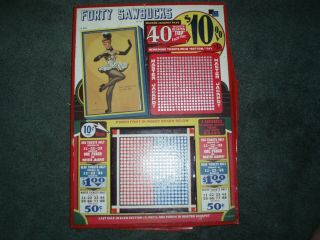 Unpunched Vintage Forty Sawbucks Punch Board Pin - Up Girl Made In Usa