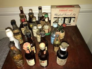 26 Vintage Airline Liquor Bottles From 1950;s 1960 