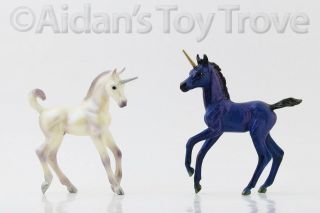 Breyer Sirius And Vega Unicorn Foals 712264 - Classic Model Horse Pearly Set