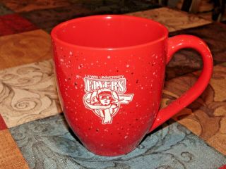 Vintage & Very Rare Lewis University Flyers Red Xtr Large Ceramic Coffee Cup Mug
