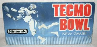 Vintage Nintendo Tecmo Bowl 1989 Metal Arcade Topper Marquee 131