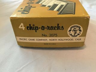 Vintage Set of Four Chip - O - Racks Poker Chip Holders/Trays No.  2075 3