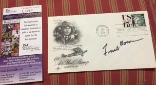 Frank Borman Autographed 100 Years Of Airmail Cache Jsa
