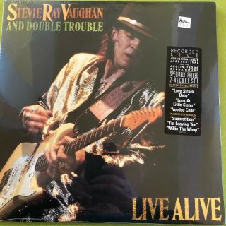 Stevie Ray Vaughan Live Alive 1986 Gatefold 2 Lp W/ Hype Sticker