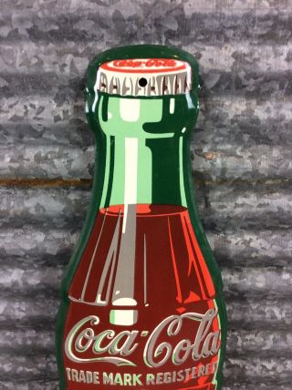 1955 COCA COLA Bottle Thermometer / Sign 2
