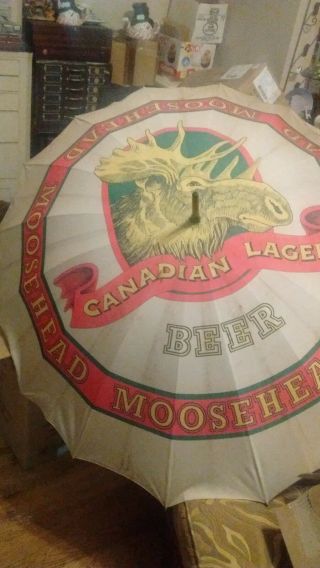 MOOSEHEAD.  Canadian Lager Beer Vintage Umbrella 5