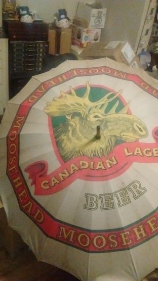 MOOSEHEAD.  Canadian Lager Beer Vintage Umbrella 6
