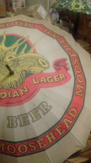 MOOSEHEAD.  Canadian Lager Beer Vintage Umbrella 8