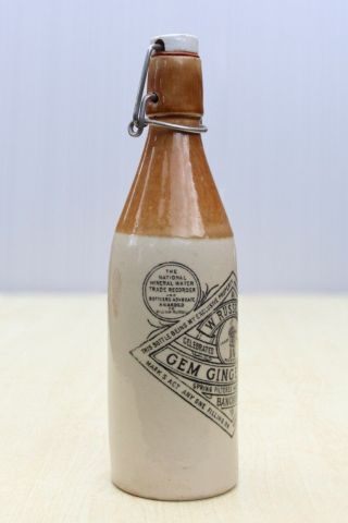 VINTAGE c1900s RUSSELL ' S BANCHORY ABERDEEN SCOTLAND STONE GINGER BEER BOTTLE 4