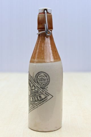 VINTAGE c1900s RUSSELL ' S BANCHORY ABERDEEN SCOTLAND STONE GINGER BEER BOTTLE 5