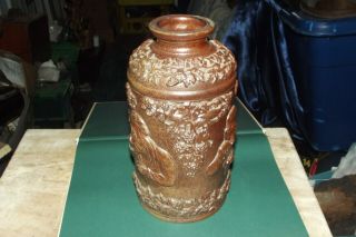 Antique Victorian Stoneware Snuff Bottle Stone Ware 7 1/2 "