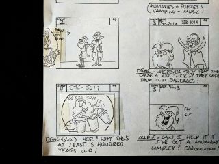 Groovie Goolies 1970 Animation Production Hand Drawn 15 Second STORYBOARD 1 pgs 3