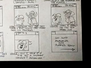 Groovie Goolies 1970 Animation Production Hand Drawn 15 Second STORYBOARD 1 pgs 4