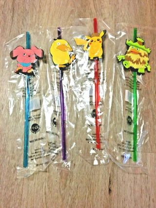 Pokemon Detective Pikachu Exclusive 7 - 11 Straws - Limited Edition Complete Set